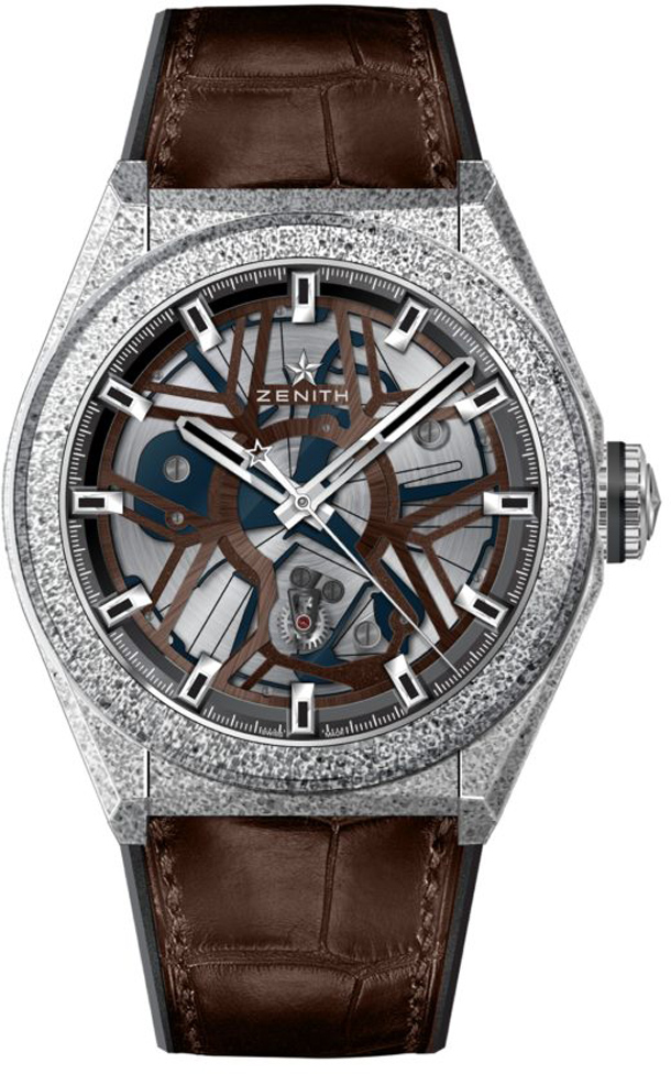 Zenith-Defy-Lab-watch-Aeronith-case-brown-and-blue