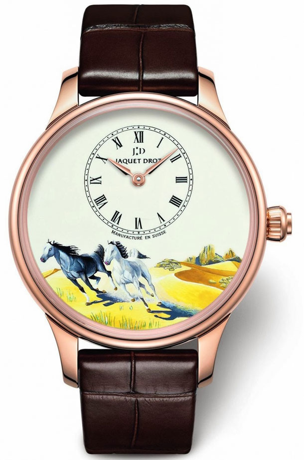Jaquet Droz - Les Ateliers D art - Tribute to Year of Horse -Petite Heure Minute 39mm