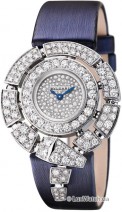 bulgari serpenti incantati white diamonds blue strap watch