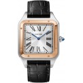 Cartier+Santos-Dumont+XL+Pink+Gold+and+Stainless+Steel