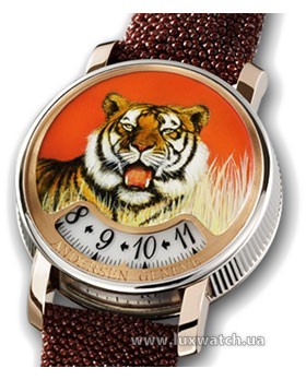Andersen Geneve » Montre A Tact » Or Gris Tigre » Or Gris Tigre