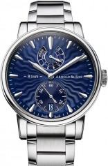 Arnold & Son » Royal Collection » Eight Day Steel » Arnold & Son Eight Day Steel Blue