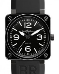 Bell & Ross » _Archive » Aviation BR 01-92 Automatic Black » BR 01-92 Automatic Black Ceramic Rubber