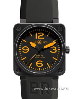 Bell & Ross » _Archive » BR Instrument BR 01-92 46mm Automatic Carbon » BR 01-92 Orange Rubber