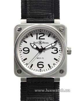 Bell & Ross » _Archive » BR Instrument BR 01-92 46mm Automatic » BR 01-92 WhiteDial Synthetic