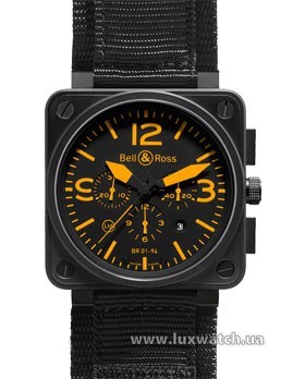 Bell & Ross » _Archive » BR Instrument BR 01-94 46mm Chronograph Carbon » BR 01-94 Orange Synthetic