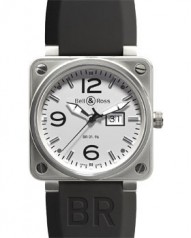 Bell & Ross » _Archive » BR Instrument BR 01-96 46mm Big Date » BR 01-96 WhiteDial Rubber