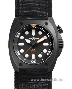 Bell & Ross » _Archive » v Marine BR 02 44mm Automatic Carbon » BR 02 ProDialCarbonFinish Synthetic