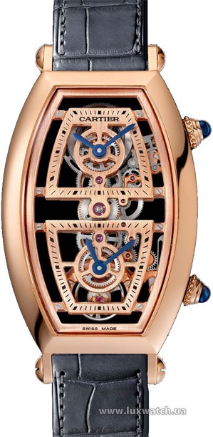 Cartier » Prive » Tonneau XL Skeleton Dual Time » WHTN0005