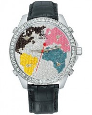 Jacob & Co. » _Archive » Five Time Zone (MidSize, 40mm) JC-M47 `The World is Yours` » JC-M47