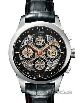 Perrelet » _Archive » Skeleton Chronograph Dual Time » A1010/9