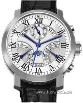 Pierre Kunz » Complication » Chronograph  Retrograde Seconds and Date Moon Phase G402 SDRL » G402 SDRL Pt White