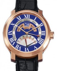 Pierre Kunz » Complication » Double Retrograde Seconds and Day Grande Date G009 GD » G009 GD RG Blue