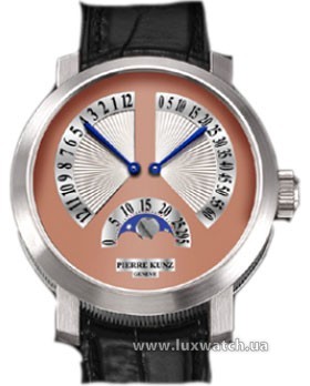 Pierre Kunz » Complication » Retrograde Hours and Minutes Moon Phase A004 HMRL » A004 HMRL Pt Pink