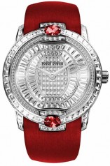 Roger Dubuis » _Archive » Velvet Automatic High Jewellery » Velvet Haute Joaillerie White Gold Red Rubies Red Strap