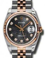 Rolex » _Archive » Datejust 36mm Steel and Everose Gold » 116231 SS RG Black