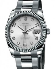 Rolex » _Archive » Oyster Perpetual Date 34mm Steel and White Gold » 115234 Silver D