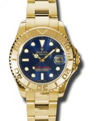 Rolex » _Archive » Yacht-Master 35mm Yellow Gold » 168628 Blue