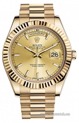 Rolex » _Archive » Day-Date II 41mm Yellow Gold » 218238 chip