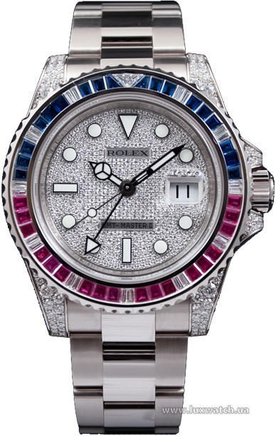 Rolex » _Archive » GMT Master II 40mm White Gold Jewellery » 116759SARU Pave