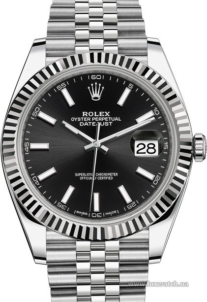 rolex datejust 41 steel and white gold