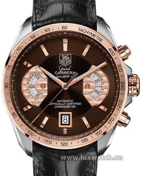 TAG Heuer » _Archive » Grand Carrera Calibre 17 RS Chronograph Steel & Rose Gold » CAV515C.FC6225