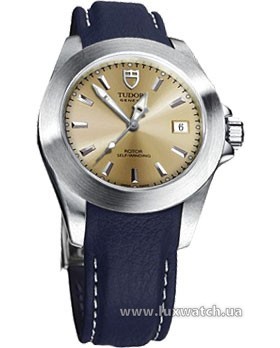 Tudor » _Archive » Classic 39mm Satin Bezel » 79400-LeatherBlue ChampagneDial