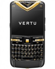 Vertu » _Archive » Constellation Quest Steel » Black PVD, Stainless Steel, Yellow Gold, Carbon Fibre, Pyramid Embossed Black Leather 